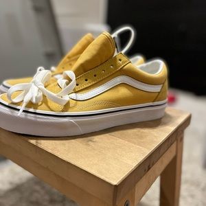 Yellow old skool vans